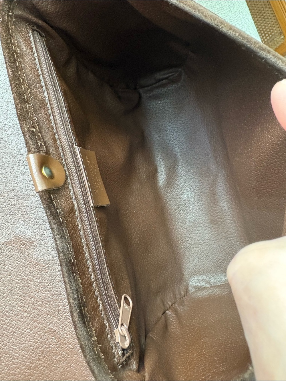 Burberry Beige Plaid Bag with Brown Trim - Picture 6 of 12